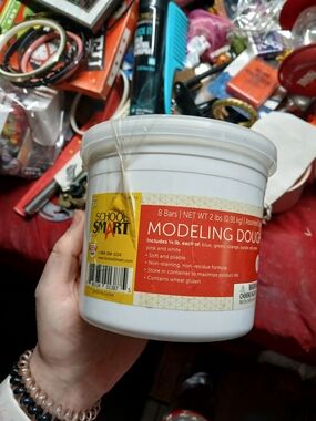 2-pound tub of School Smart Modeling Dough, a non-toxic 8 Colors